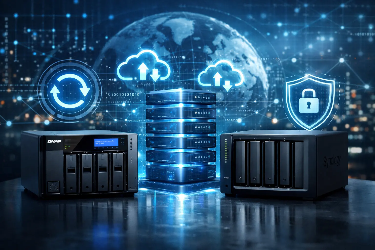 QNAP Synology NAS kurulumu ve merkezi yedekleme sistemi